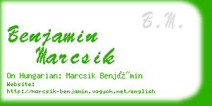 benjamin marcsik business card